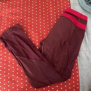 Lulu Lemon Maroon Capri Leggings